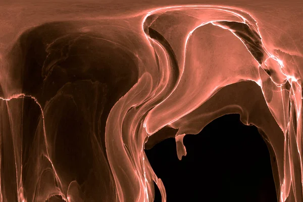 Alkol mürekkebi teknikli doğal akışkan resim. Yumuşak rüya renkleri şeffaf dalgalı çizgiler oluşturur.