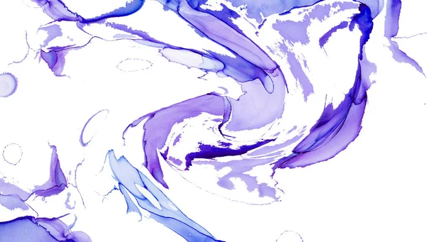 Alkol mürekkebi teknikli doğal akışkan resim. Yumuşak rüya renkleri şeffaf dalgalı çizgiler oluşturur.