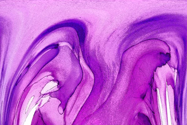 Alkol mürekkebi teknikli doğal akışkan resim. Yumuşak rüya renkleri şeffaf dalgalı çizgiler oluşturur.