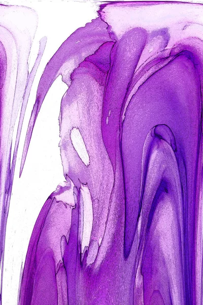 Alkol mürekkebi teknikli doğal akışkan resim. Yumuşak rüya renkleri şeffaf dalgalı çizgiler oluşturur.