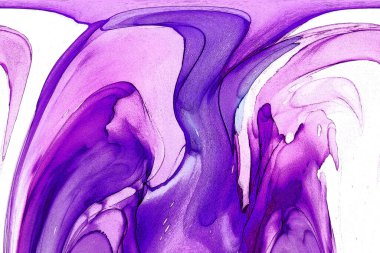 Alkol mürekkebi teknikli doğal akışkan resim. Yumuşak rüya renkleri şeffaf dalgalı çizgiler oluşturur.