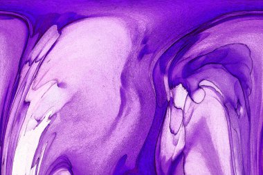 Alkol mürekkebi teknikli doğal akışkan resim. Yumuşak rüya renkleri şeffaf dalgalı çizgiler oluşturur.