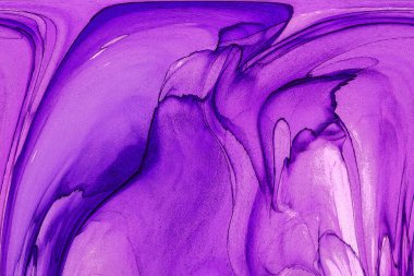 Alkol mürekkebi teknikli doğal akışkan resim. Yumuşak rüya renkleri şeffaf dalgalı çizgiler oluşturur.