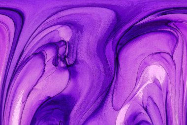 Alkol mürekkebi teknikli doğal akışkan resim. Yumuşak rüya renkleri şeffaf dalgalı çizgiler oluşturur.