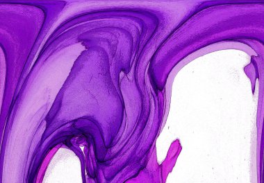 Alkol mürekkebi teknikli doğal akışkan resim. Yumuşak rüya renkleri şeffaf dalgalı çizgiler oluşturur.