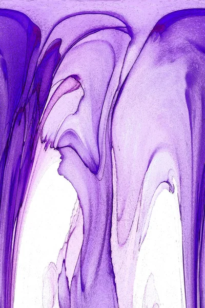 Alkol mürekkebi teknikli doğal akışkan resim. Yumuşak rüya renkleri şeffaf dalgalı çizgiler oluşturur.