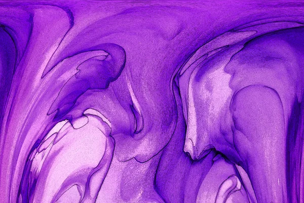 Alkol mürekkebi teknikli doğal akışkan resim. Yumuşak rüya renkleri şeffaf dalgalı çizgiler oluşturur.