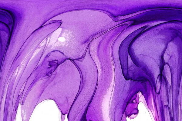 Alkol mürekkebi teknikli doğal akışkan resim. Yumuşak rüya renkleri şeffaf dalgalı çizgiler oluşturur.
