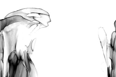 Yüksek kaliteli soyut Çin manzara resminin modern sanat arka planı alkol mürekkebiyle sunulmuştur..