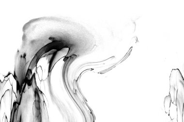 Yüksek kaliteli soyut Çin manzara resminin modern sanat arka planı alkol mürekkebiyle sunulmuştur..