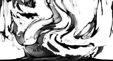 Yüksek kaliteli soyut Çin manzara resminin modern sanat arka planı alkol mürekkebiyle sunulmuştur..