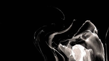 Yüksek kaliteli soyut Çin manzara resminin modern sanat arka planı alkol mürekkebiyle sunulmuştur..