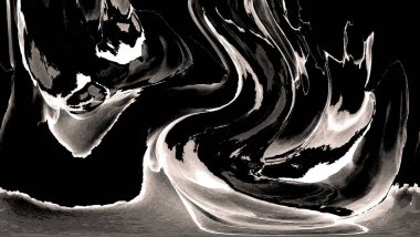 Yüksek kaliteli soyut Çin manzara resminin modern sanat arka planı alkol mürekkebiyle sunulmuştur..