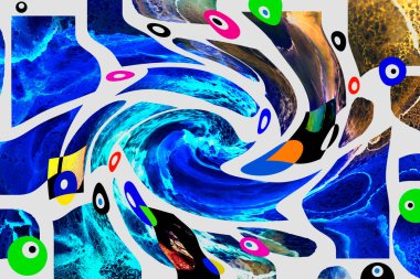 Alkol mürekkebi tekniğindeki doğal akışkan resim. Yumuşak rüya renkleri şeffaf dalgalı çizgiler oluşturur.