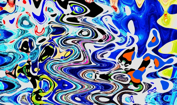 天然抽象流体画中的酒精油墨技术 柔和的梦幻色彩创造透明的波浪形线条 — 图库照片