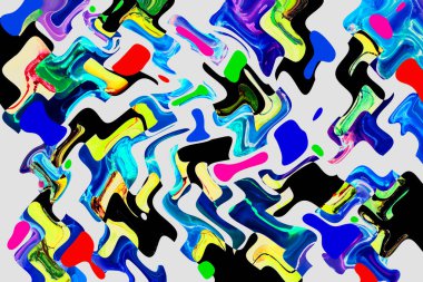 Alkol mürekkebi tekniğindeki doğal akışkan resim. Yumuşak rüya renkleri şeffaf dalgalı çizgiler oluşturur.