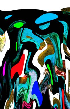 Alkol mürekkebi tekniğindeki doğal akışkan resim. Yumuşak rüya renkleri şeffaf dalgalı çizgiler oluşturur.