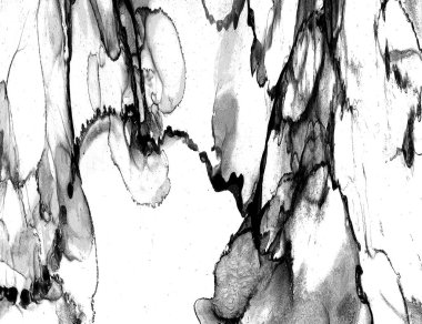 Alkol mürekkebi tekniğindeki doğal akışkan resim. Yumuşak rüya renkleri şeffaf dalgalı çizgiler oluşturur.