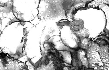 Alkol mürekkebi tekniğindeki doğal akışkan resim. Yumuşak rüya renkleri şeffaf dalgalı çizgiler oluşturur.