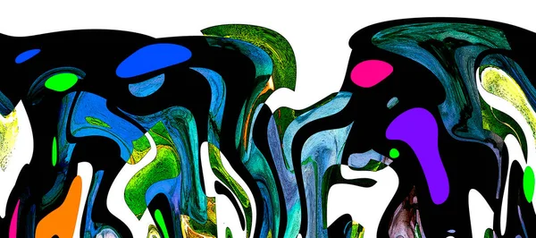 Alkol mürekkebi tekniğindeki doğal akışkan resim. Yumuşak rüya renkleri şeffaf dalgalı çizgiler oluşturur.