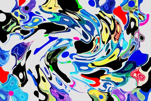 Alkol mürekkebi tekniğindeki doğal akışkan resim. Yumuşak rüya renkleri şeffaf dalgalı çizgiler oluşturur.