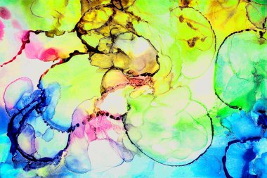 Alkol mürekkebi ve renkli soyut modern resim arka planıyla yapılmış yüksek kalite modern soyut resim..