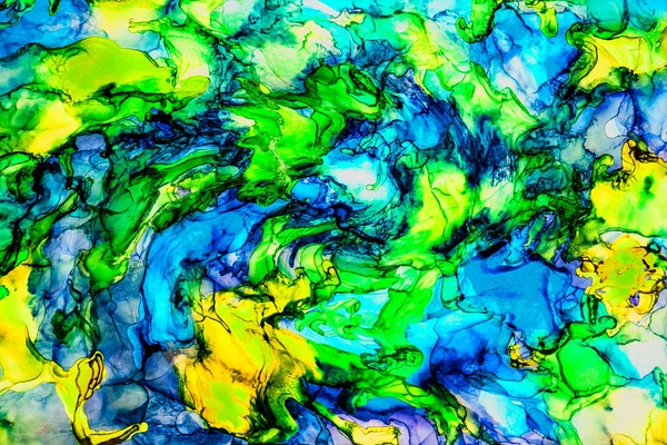 Alkol mürekkebi ve renkli soyut modern resim arka planıyla yapılmış yüksek kalite modern soyut resim..