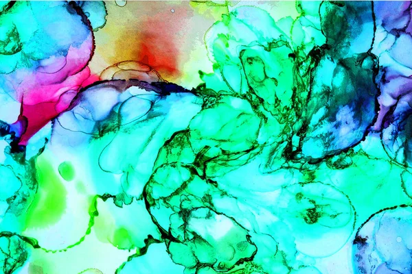 Alkol mürekkebi ve renkli soyut modern resim arka planıyla yapılmış yüksek kalite modern soyut resim..