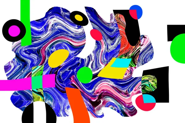 Alkol mürekkebi tekniğindeki doğal akışkan resim. Yumuşak rüya renkleri şeffaf dalgalı çizgiler oluşturur.