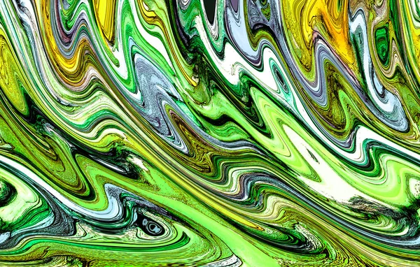 Alkol mürekkebi tekniğindeki doğal akışkan resim. Yumuşak rüya renkleri şeffaf dalgalı çizgiler oluşturur.