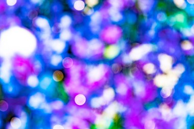 Soyut ışık. Bokeh arkaplan, vektör çizimi. Mistik mor. Büyülü renkler. Neşe.