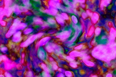 Soyut ışık. Bokeh arkaplan, vektör çizimi. Mistik mor. Büyülü renkler. Neşe.