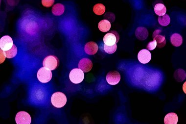 Soyut ışık. Bokeh arkaplan, vektör çizimi. Mistik mor. Büyülü renkler. Neşe.