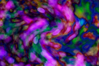 Soyut ışık. Bokeh arkaplan, vektör çizimi. Mistik mor. Büyülü renkler. Neşe.