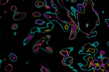 Soyut ışık. Bokeh arkaplan, vektör çizimi. Mistik mor. Büyülü renkler. Neşe.