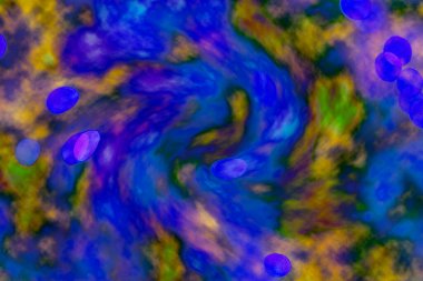 Soyut ışık. Bokeh arkaplan, vektör çizimi. Mistik mor. Büyülü renkler. Neşe.