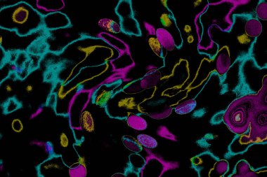 Soyut ışık. Bokeh arkaplan, vektör çizimi. Mistik mor. Büyülü renkler. Neşe.