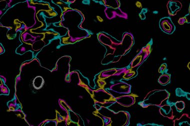 Soyut ışık. Bokeh arkaplan, vektör çizimi. Mistik mor. Büyülü renkler. Neşe.