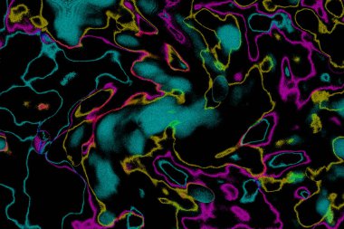 Soyut ışık. Bokeh arkaplan, vektör çizimi. Mistik mor. Büyülü renkler. Neşe.