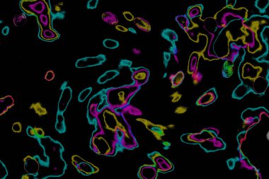 Soyut ışık. Bokeh arkaplan, vektör çizimi. Mistik mor. Büyülü renkler. Neşe.