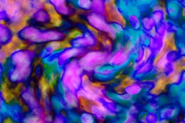 Soyut ışık. Bokeh arkaplan, vektör çizimi. Mistik mor. Büyülü renkler. Neşe.