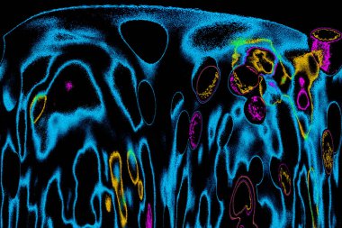 Soyut ışık. Bokeh arkaplan, vektör çizimi. Mistik mor. Büyülü renkler. Neşe.