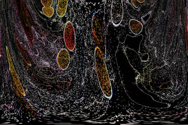 Neon parıltısı arka planı. Akan doku. Odaklanamayan kıvılcımlar. Bokeh parıltısı. Floresan moru. Mavi. Magenta. Pembe. Gradyan ışık. Parlak röfleler. Desen.