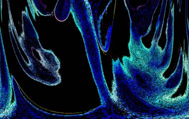 Neon parıltısı arka planı. Akan doku. Odaklanamayan kıvılcımlar. Bokeh parıltısı. Floresan moru. Mavi. Magenta. Pembe. Gradyan ışık. Parlak röfleler. Desen.