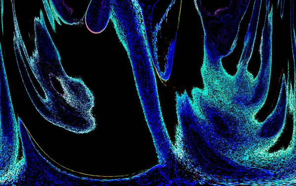 Neon parıltısı arka planı. Akan doku. Odaklanamayan kıvılcımlar. Bokeh parıltısı. Floresan moru. Mavi. Magenta. Pembe. Gradyan ışık. Parlak röfleler. Desen.