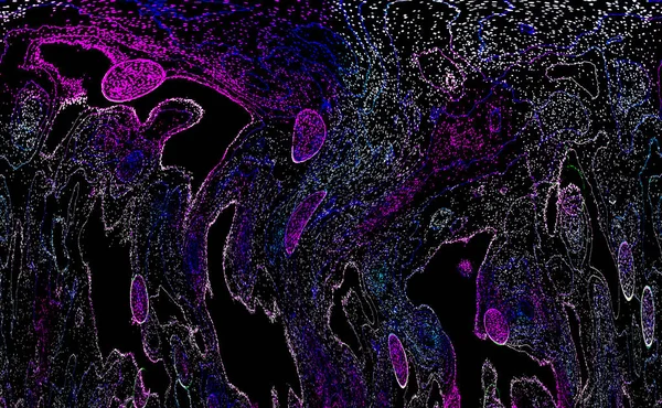 Neon Glitterhintergrund Fließende Textur Defokussierte Funken Bokeh Glühen Fluoreszierendes Purpur — Stockfoto