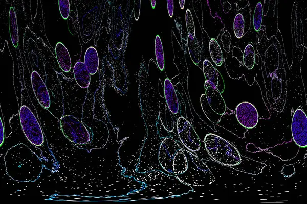 Neon Glitter Background Flowing Texture Defocused Sparks Bokeh Glow Fluorescent — стоковое фото