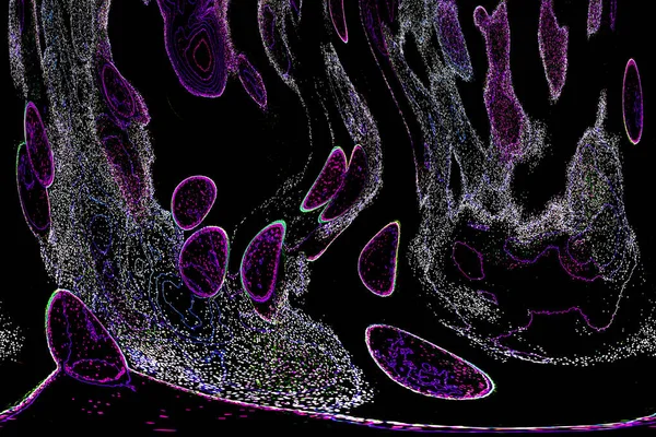 Neon Glitterhintergrund Fließende Textur Defokussierte Funken Bokeh Glühen Fluoreszierendes Purpur — Stockfoto