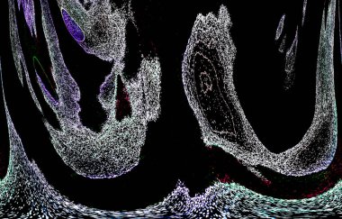 Neon parıltısı arka planı. Akan doku. Odaklanamayan kıvılcımlar. Bokeh parıltısı. Floresan moru. Mavi. Magenta. Pembe. Gradyan ışık. Parlak röfleler. Desen.