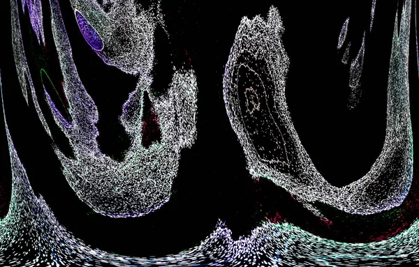 Neon parıltısı arka planı. Akan doku. Odaklanamayan kıvılcımlar. Bokeh parıltısı. Floresan moru. Mavi. Magenta. Pembe. Gradyan ışık. Parlak röfleler. Desen.